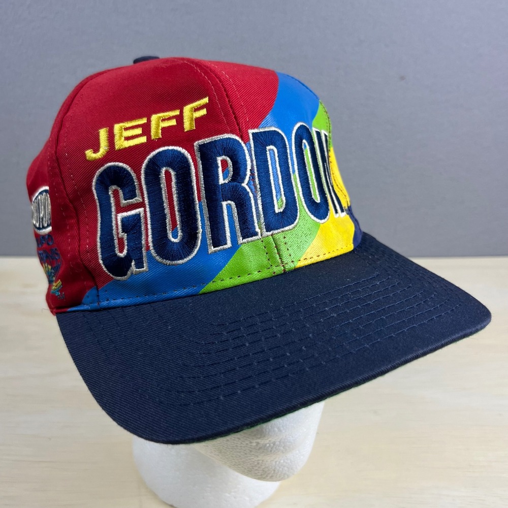 Vintage Jeff Gordon NASCAR Hat Chase Racewear 24 Rainbow Warrior Snapback Cap